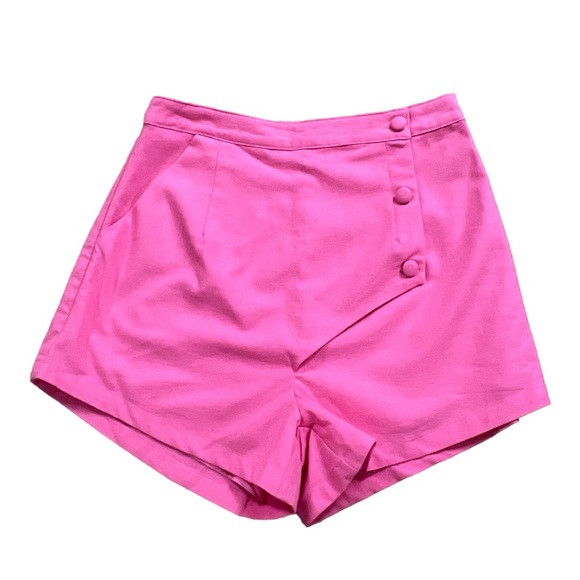 Sabo Skirt Pants - Sabo Skirt Pink Linen Blend High Rise Shorts Size: Small NWOT‎